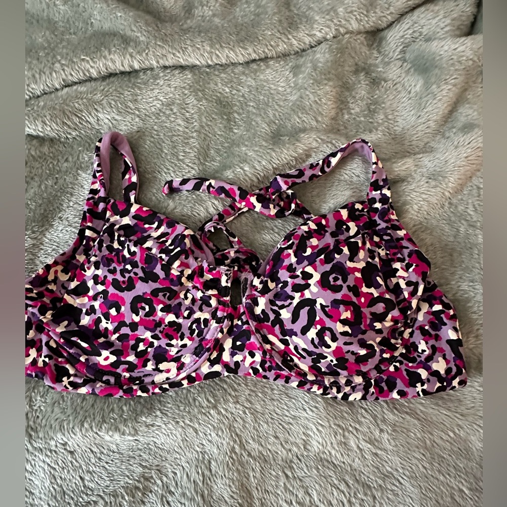 Leopard Print Bikini Top